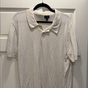 J. Crew Men's Off-White Polo Shirt